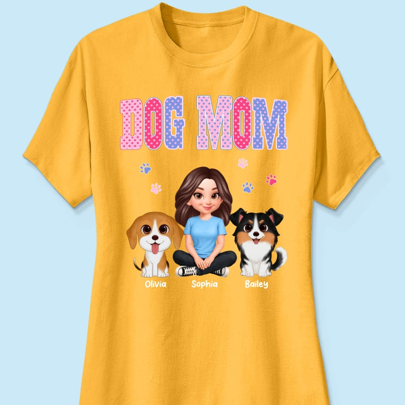 Trending Polka Dot Pattern Spring Summer Vibe Dog Mom - Personalized Shirt - Mother's Day Gift For Dog Mom