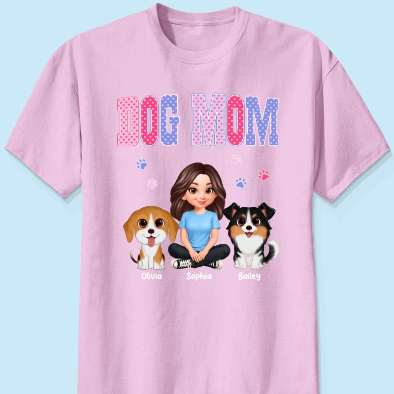 Trending Polka Dot Pattern Spring Summer Vibe Dog Mom - Personalized Shirt - Mother's Day Gift For Dog Mom