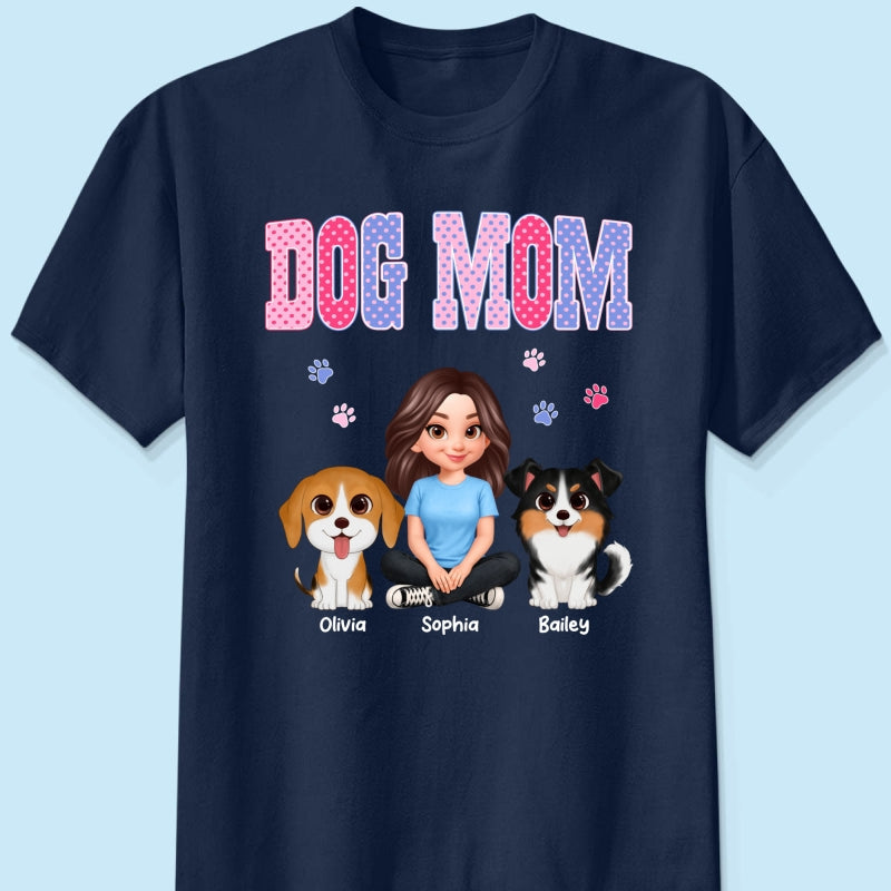 Trending Polka Dot Pattern Spring Summer Vibe Dog Mom - Personalized Shirt - Mother's Day Gift For Dog Mom