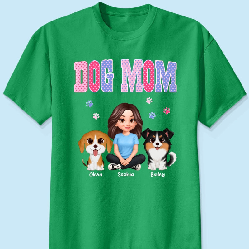 Trending Polka Dot Pattern Spring Summer Vibe Dog Mom - Personalized Shirt - Mother's Day Gift For Dog Mom