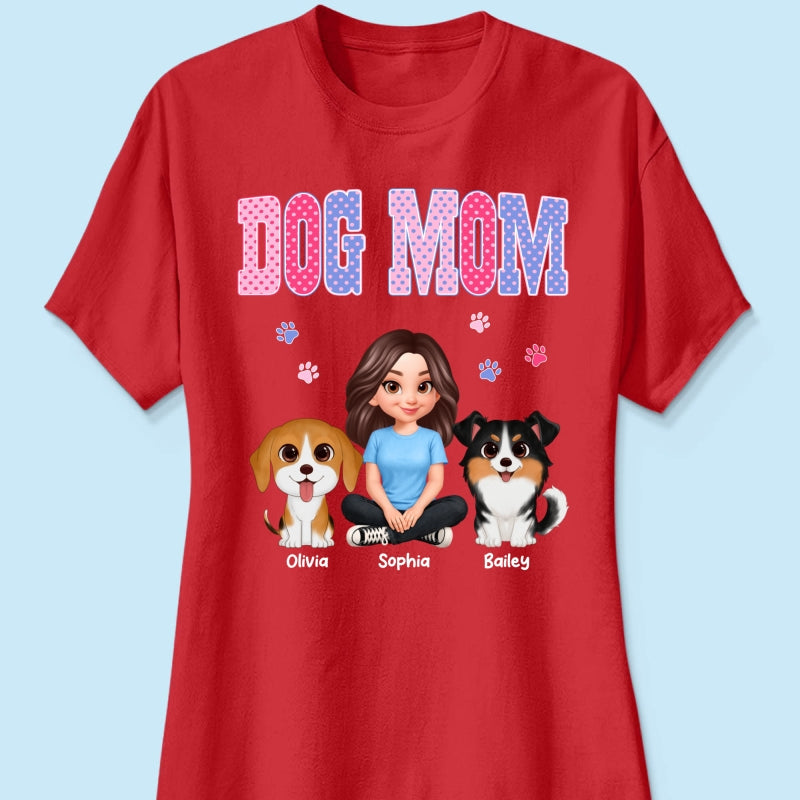 Trending Polka Dot Pattern Spring Summer Vibe Dog Mom - Personalized Shirt - Mother's Day Gift For Dog Mom