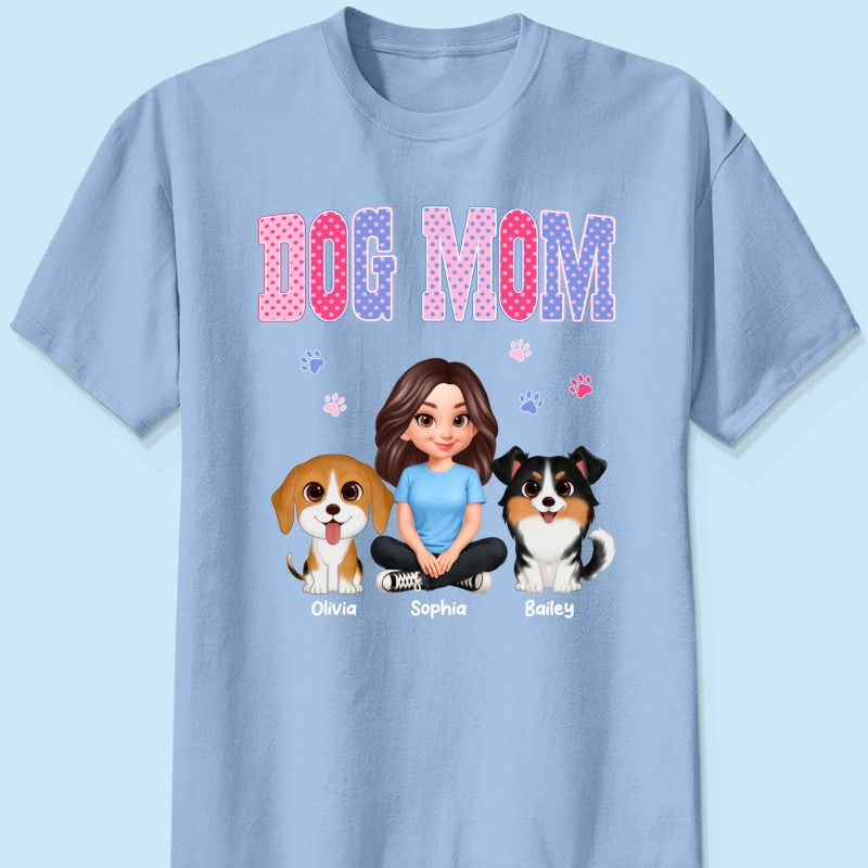 Trending Polka Dot Pattern Spring Summer Vibe Dog Mom - Personalized Shirt - Mother's Day Gift For Dog Mom