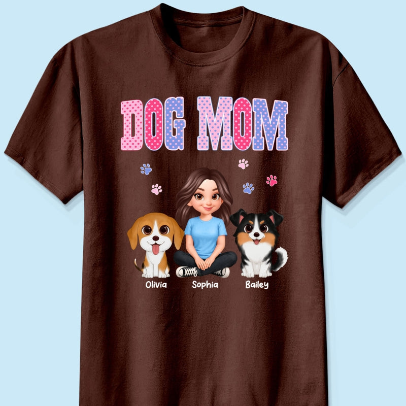 Trending Polka Dot Pattern Spring Summer Vibe Dog Mom - Personalized Shirt - Mother's Day Gift For Dog Mom