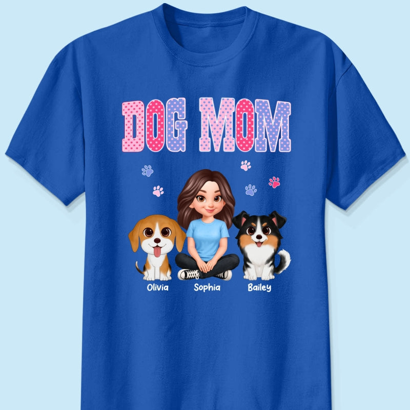 Trending Polka Dot Pattern Spring Summer Vibe Dog Mom - Personalized Shirt - Mother's Day Gift For Dog Mom