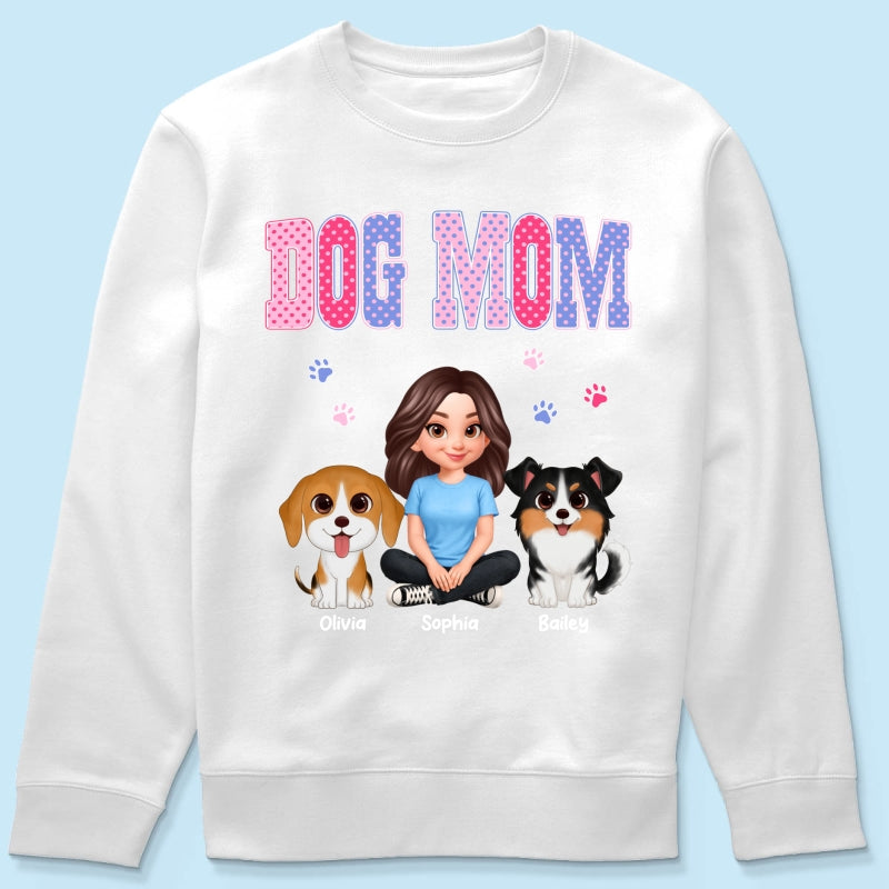 Trending Polka Dot Pattern Spring Summer Vibe Dog Mom - Personalized Shirt - Mother's Day Gift For Dog Mom
