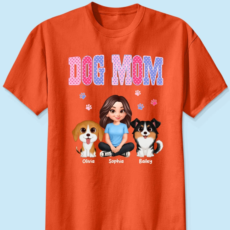 Trending Polka Dot Pattern Spring Summer Vibe Dog Mom - Personalized Shirt - Mother's Day Gift For Dog Mom