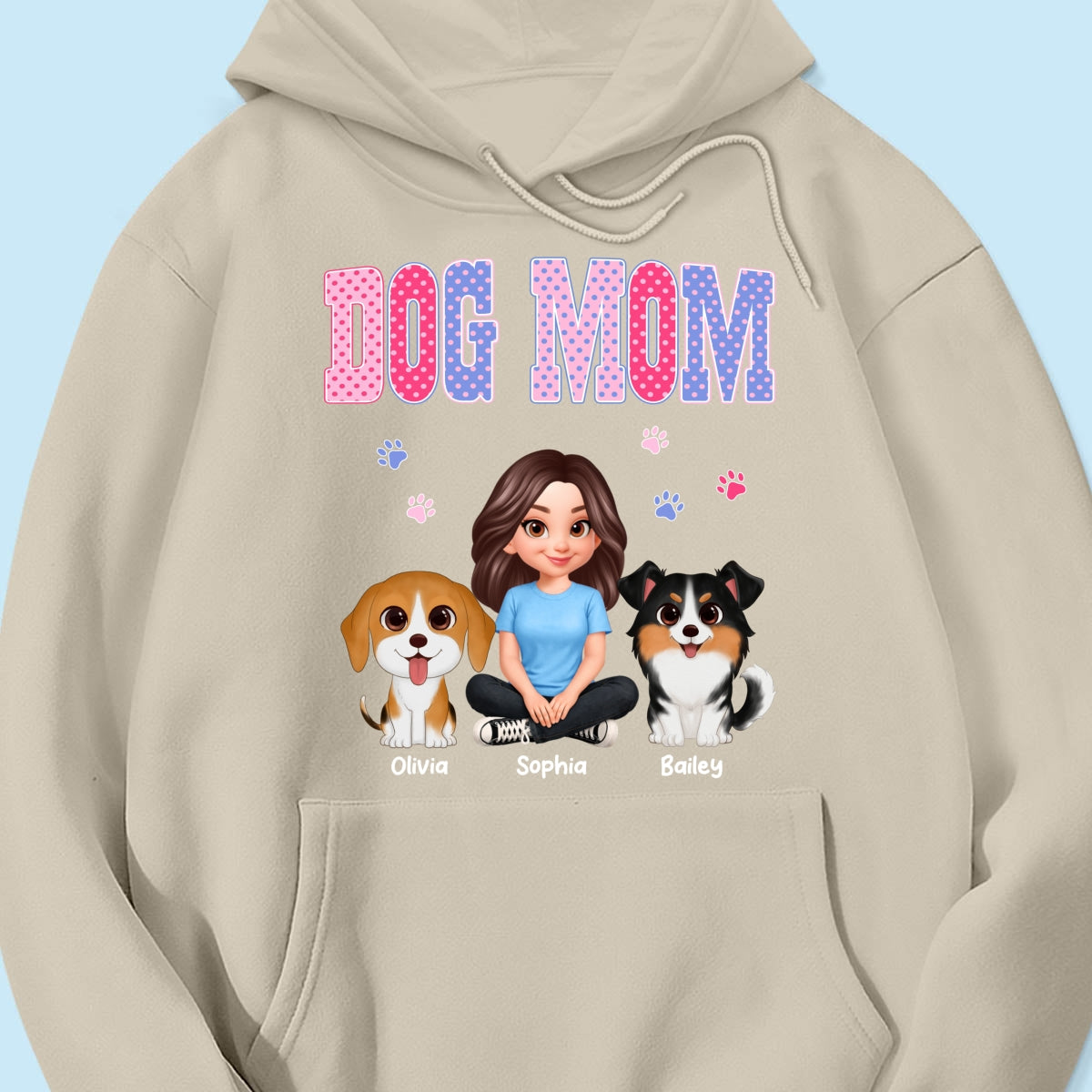 Trending Polka Dot Pattern Spring Summer Vibe Dog Mom - Personalized Shirt - Mother's Day Gift For Dog Mom