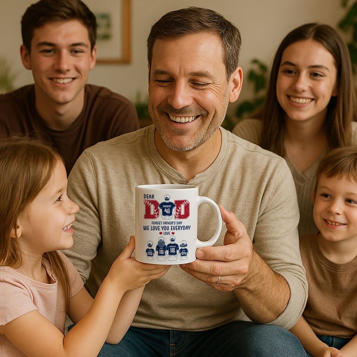 Dear Dad Forget Father's Day Personalized Mug, Gift for Baseball Dad