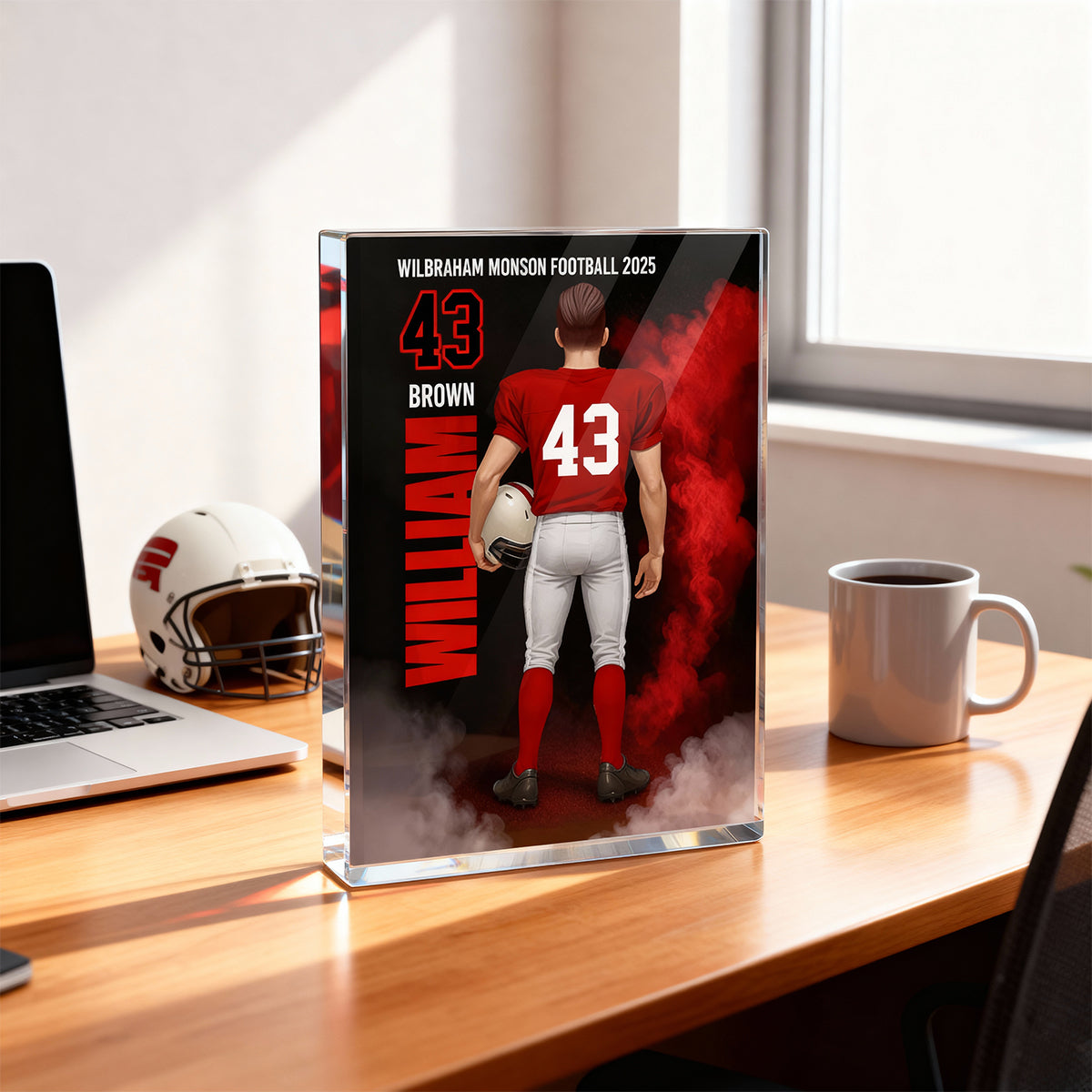 Football Sports Legend - Personalized Acrylic Block Plaque - Christmas Gift for Seniors, Sons, Grandsons