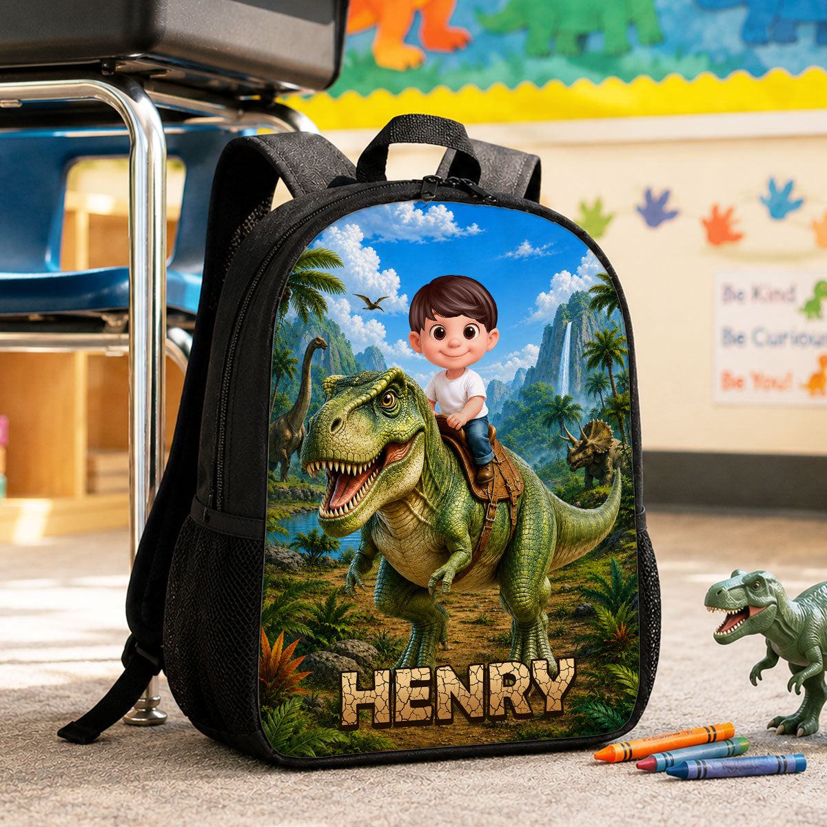 Trending Dinosaur Adventure for Boys Girls - Personalized Backpack - Back to School Backpack for Kids