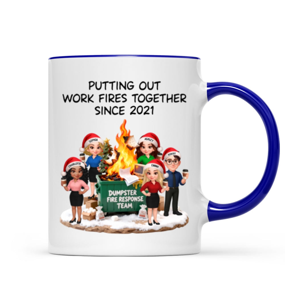 Dumpster Fire Response Team - Personalized Mug - Funny Gift For Coworkers, Work Besties
