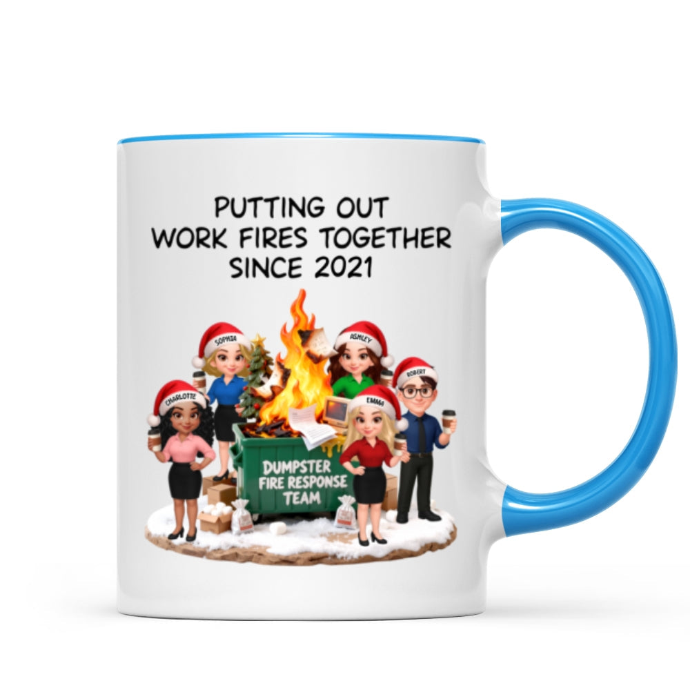 Dumpster Fire Response Team - Personalized Mug - Funny Gift For Coworkers, Work Besties