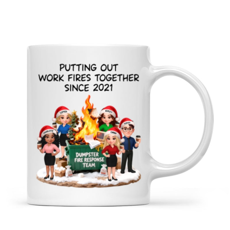 Dumpster Fire Response Team - Personalized Mug - Funny Gift For Coworkers, Work Besties