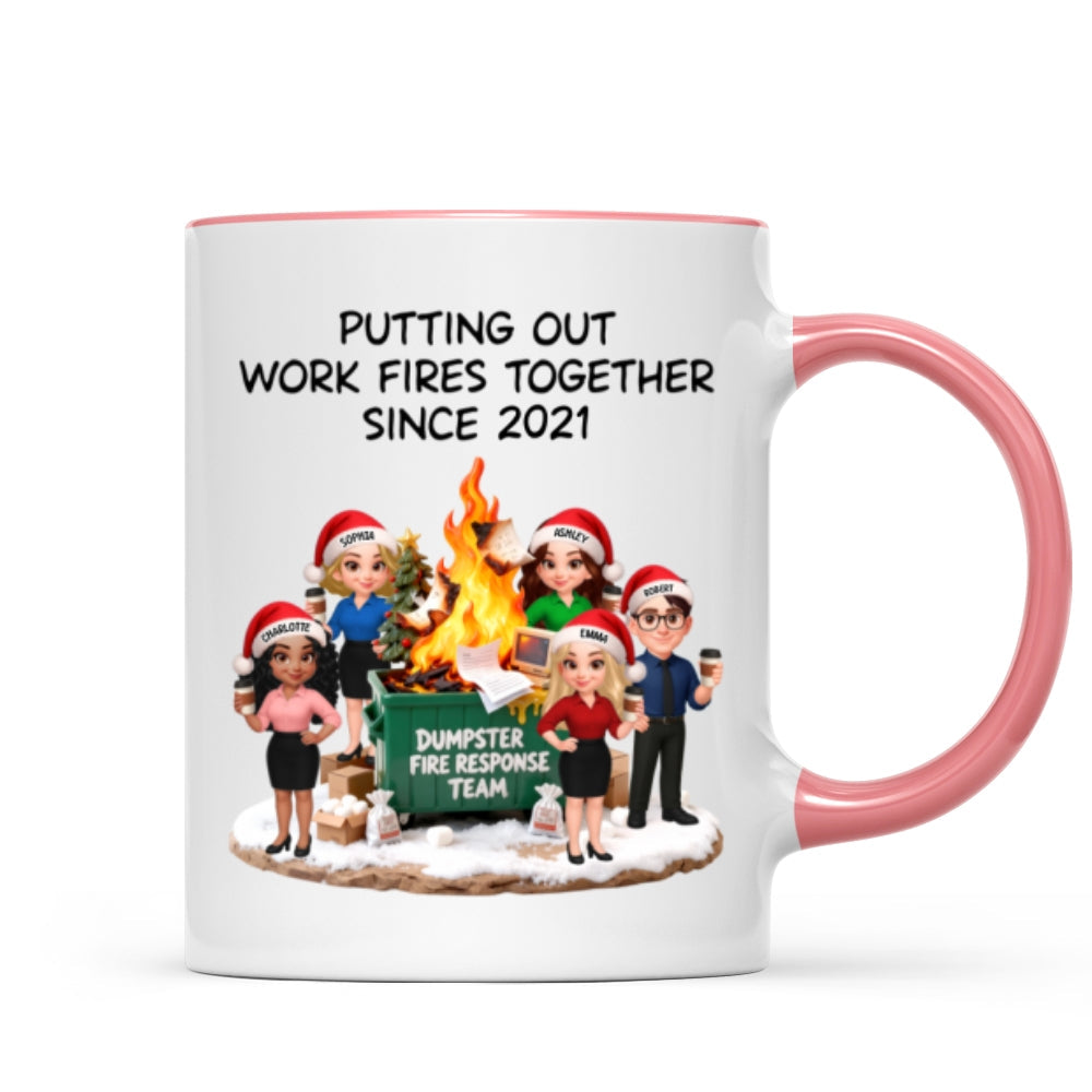 Dumpster Fire Response Team - Personalized Mug - Funny Gift For Coworkers, Work Besties
