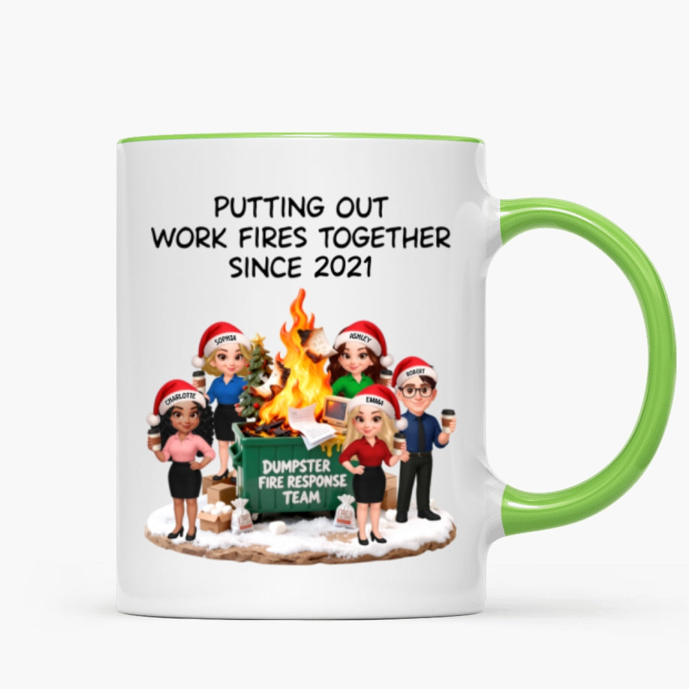 Dumpster Fire Response Team - Personalized Mug - Funny Gift For Coworkers, Work Besties
