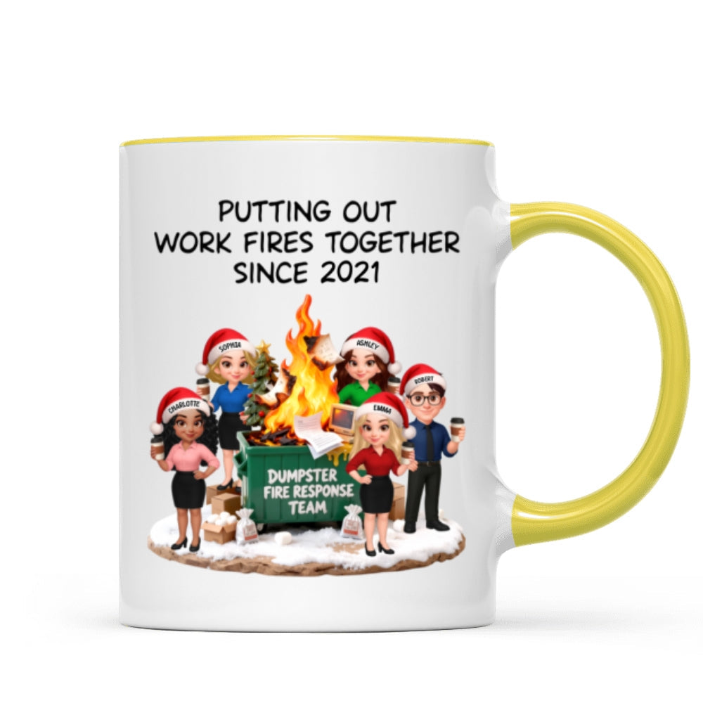 Dumpster Fire Response Team - Personalized Mug - Funny Gift For Coworkers, Work Besties