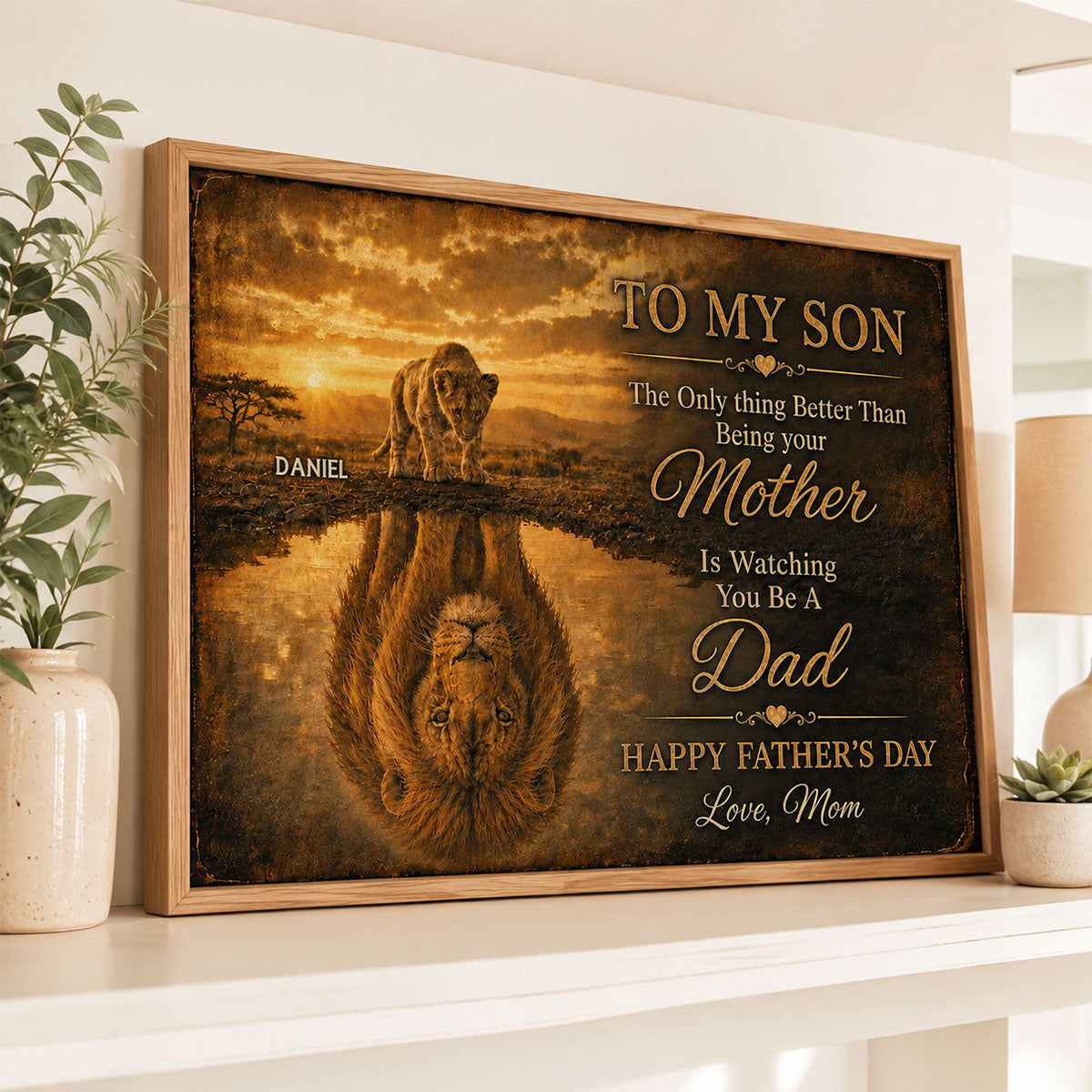 Lion To My Son - Personalized Poster - Father' Day Gift For Son