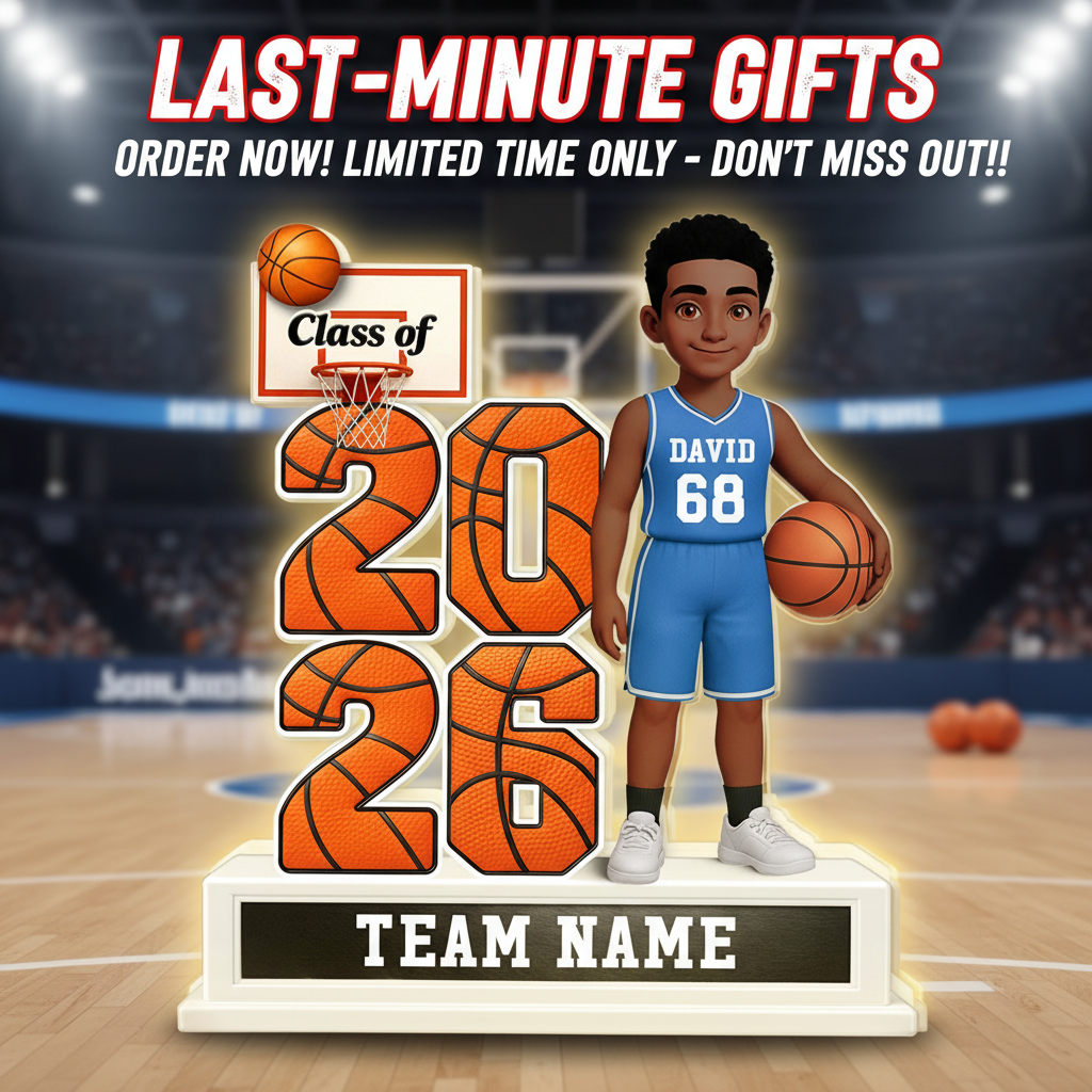Basketball Senior Class Of 2026 2027 - Personalized Light Box - Graduation Gift For Son, Daughter