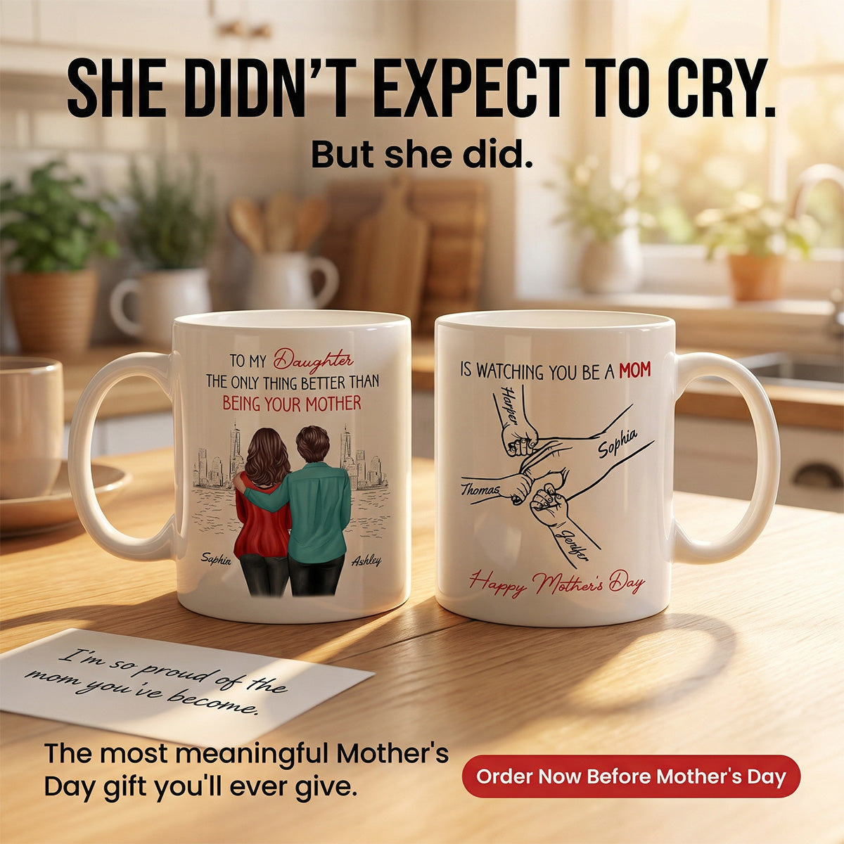 From Mom Dad To Daughter Watching You Be A Mom - Personalized Mug - Mother's Day Gift For Daughter