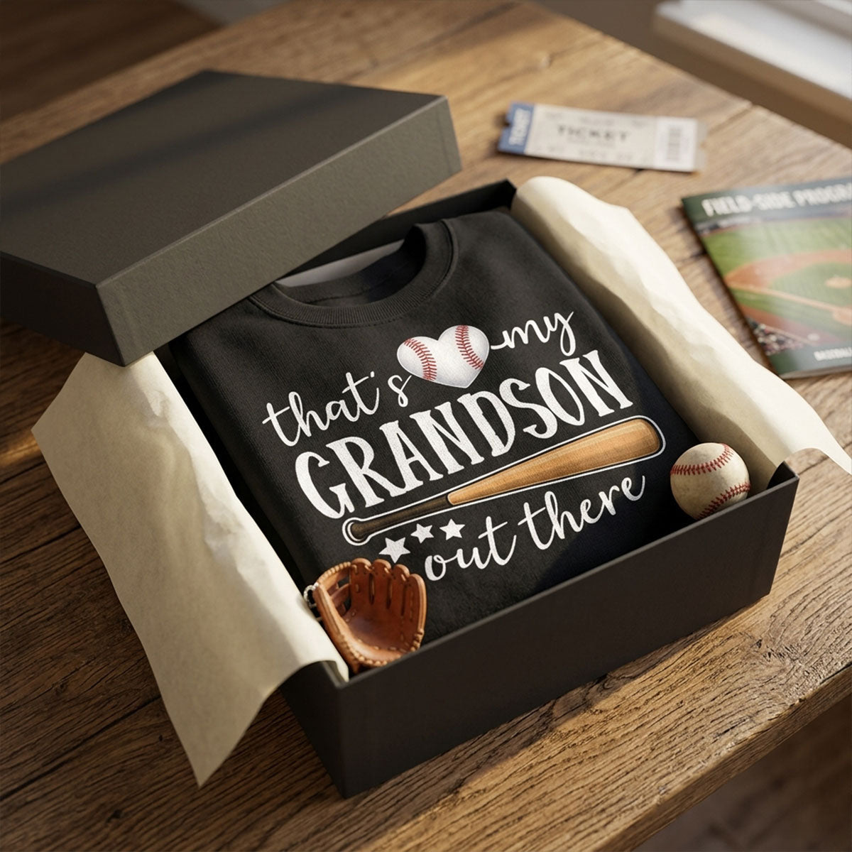 That's My Grandson Out There - Personalized Double Sided Shirt - Baseball Softball Grandma Mom