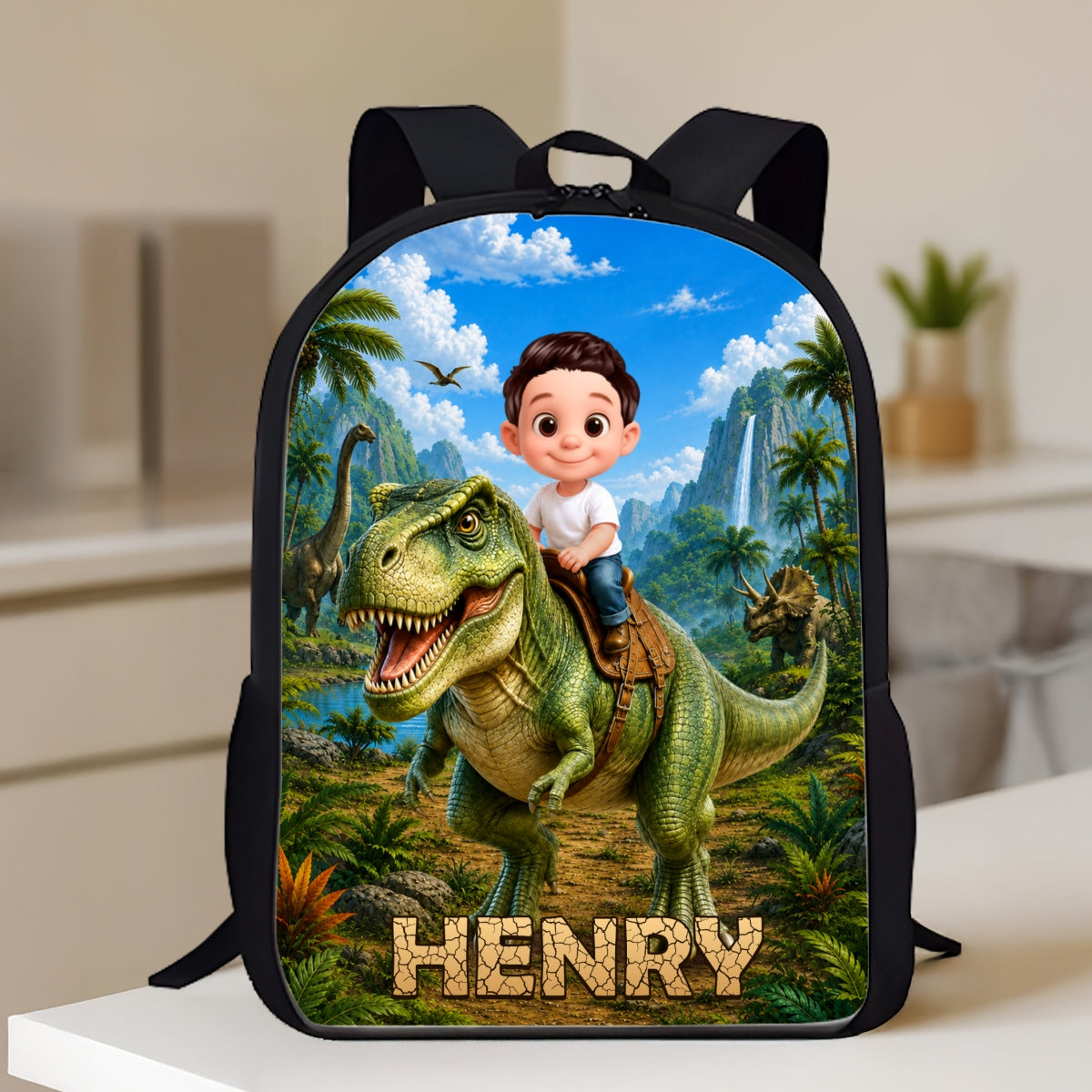 Trending Dinosaur Adventure for Boys Girls - Personalized Backpack - Back to School Backpack for Kids