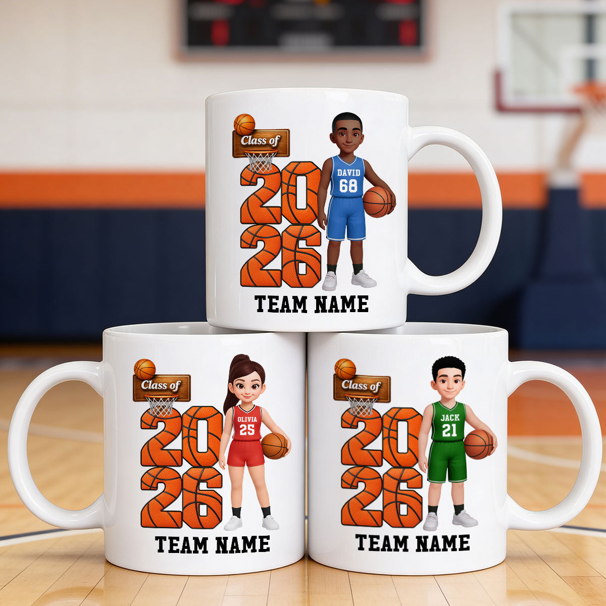 Basketball Senior Class Of 2026 2027 - Personalized Mug - Graduation Keepsake For Son, Daughter