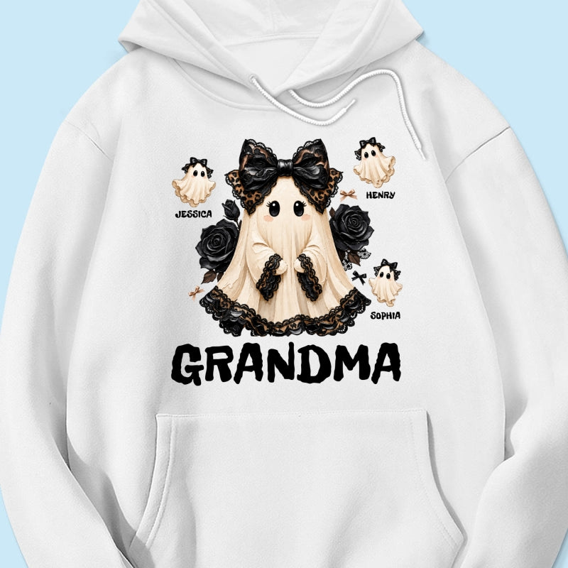 Trendy Boo Grandma Halloween - Personalized Shirt - Gift For Grandma, Nana