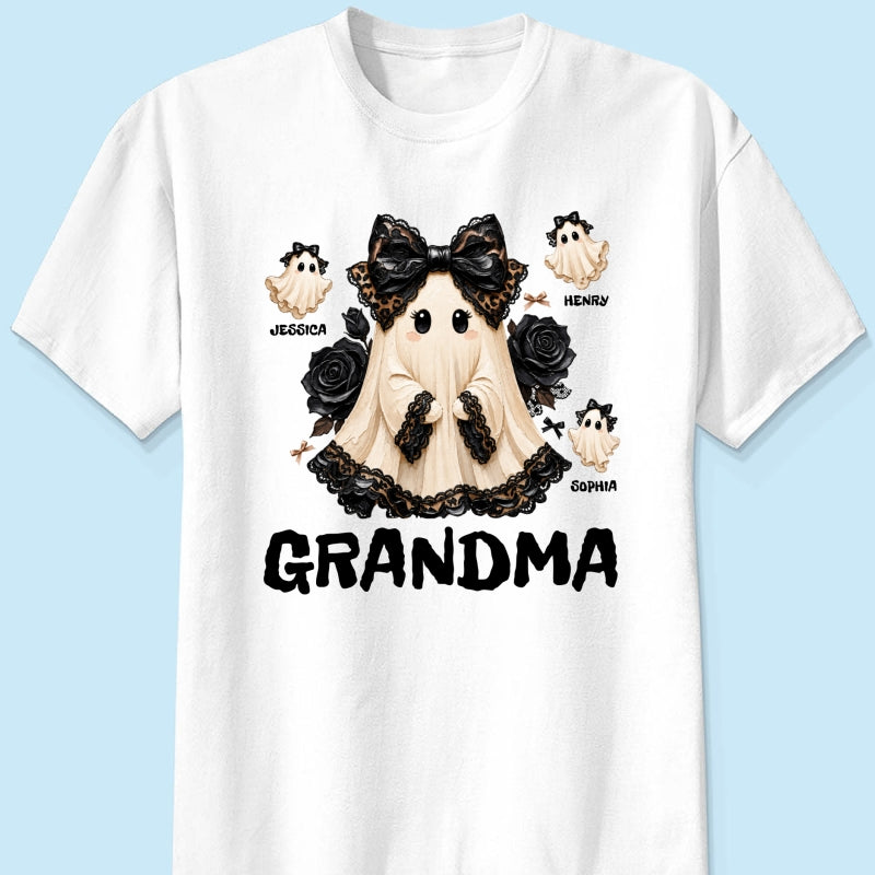 Trendy Boo Grandma Halloween - Personalized Shirt - Gift For Grandma, Nana