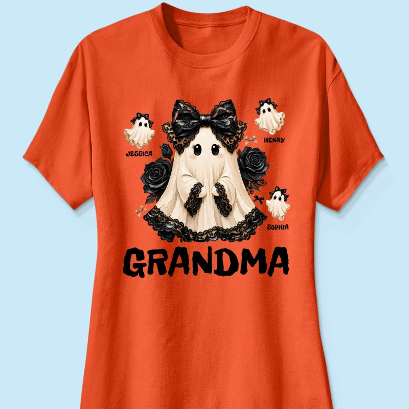 Trendy Boo Grandma Halloween - Personalized Shirt - Gift For Grandma, Nana