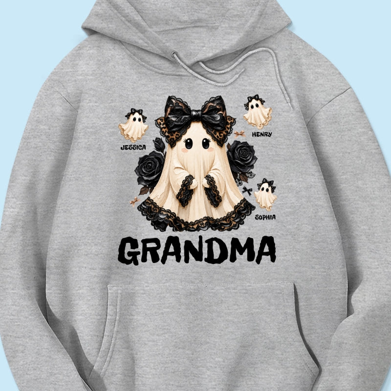 Trendy Boo Grandma Halloween - Personalized Shirt - Gift For Grandma, Nana