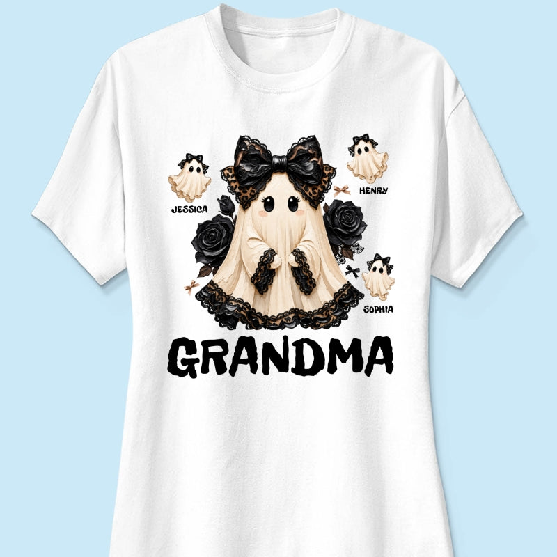 Trendy Boo Grandma Halloween - Personalized Shirt - Gift For Grandma, Nana