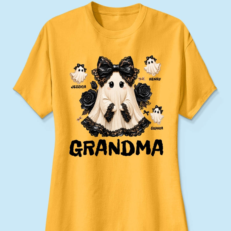 Trendy Boo Grandma Halloween - Personalized Shirt - Gift For Grandma, Nana