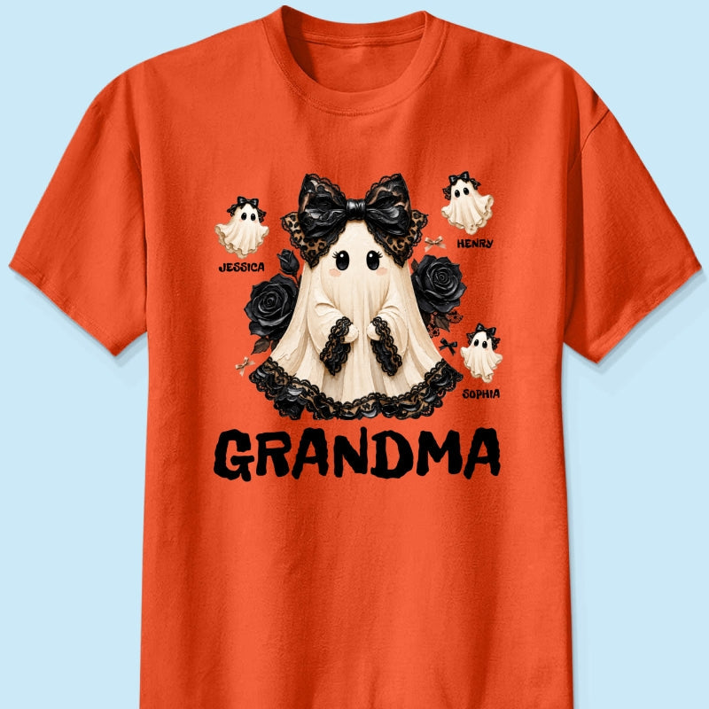 Trendy Boo Grandma Halloween - Personalized Shirt - Gift For Grandma, Nana
