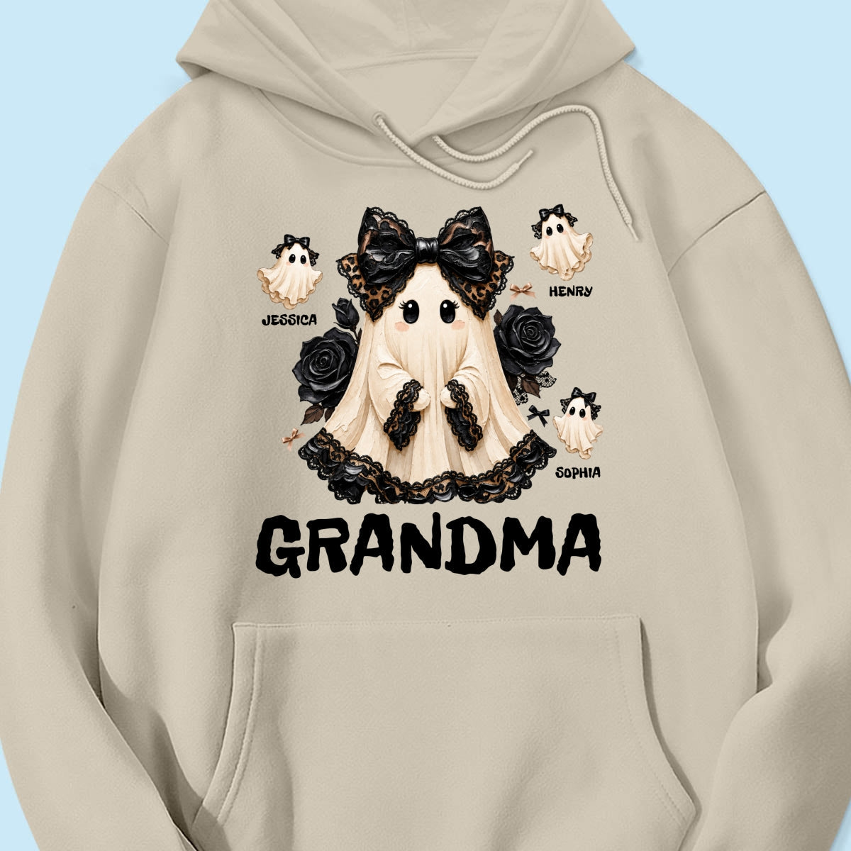 Trendy Boo Grandma Halloween - Personalized Shirt - Gift For Grandma, Nana