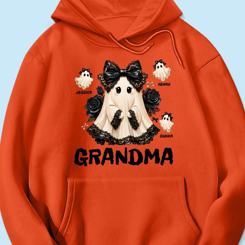 Trendy Boo Grandma Halloween - Personalized Shirt - Gift For Grandma, Nana