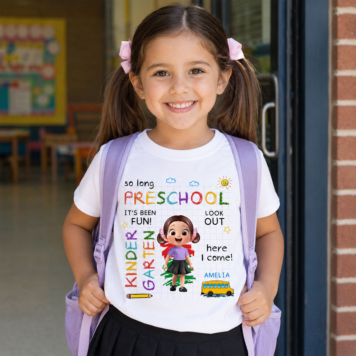 So Long Preschool Look Out Kindergarten - Personalized Shirt - Back To School Gift, Gift For Kids