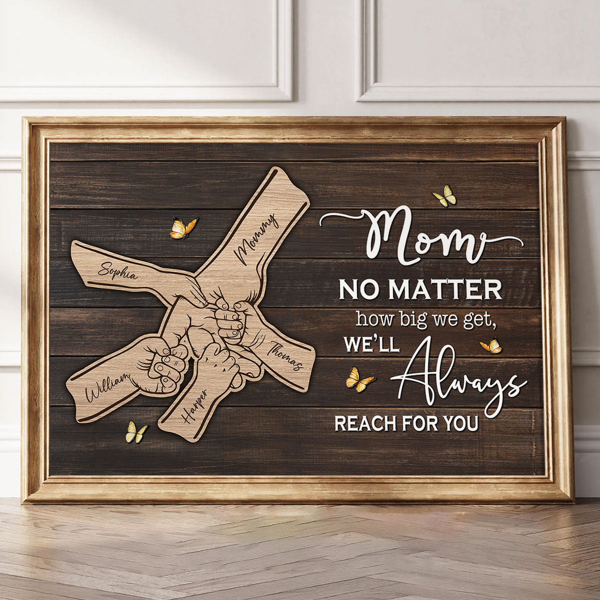 We Will Always Reach For You Mom - Personalized Poster - Heartfelt Mother's Day Gift for Mom