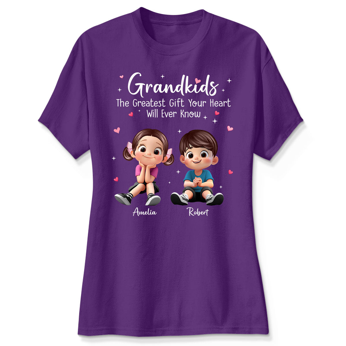 The Greatest Gift You Ever Know Cute Cartoon Kids - Personalized Shirt - Gift For Grandma
