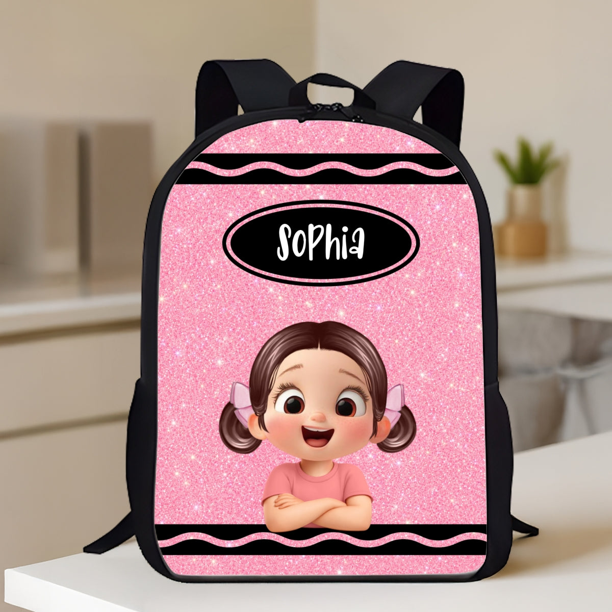 Crayon Color Boy And Girl - Personalized Backpack - Back To School Gift For Kids, Daughters, Sons, Grandkids