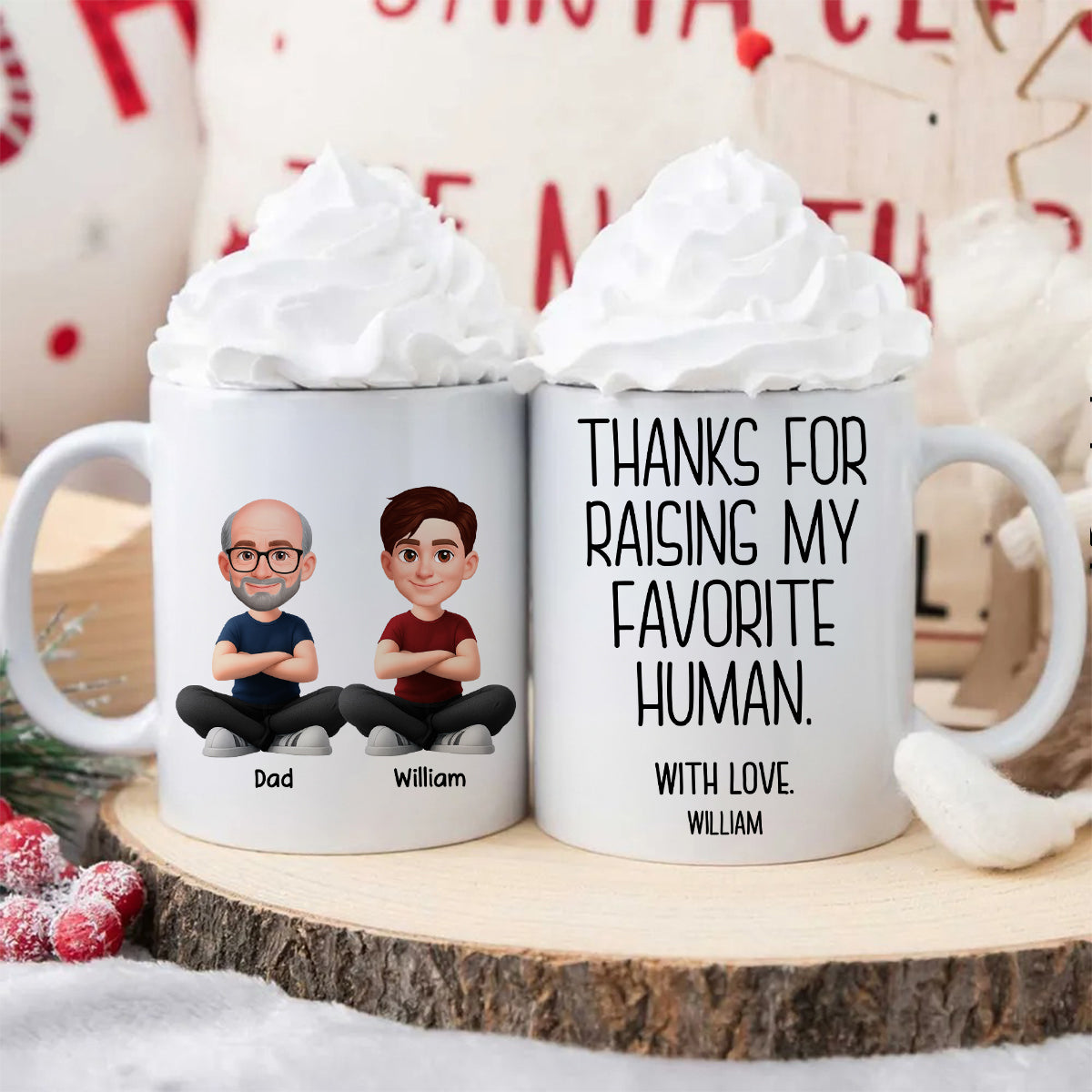 Thanks for Raising My Favorite Human - Personalized Mug - Christmas Gift for Mother-in-Law, Father-in-Law