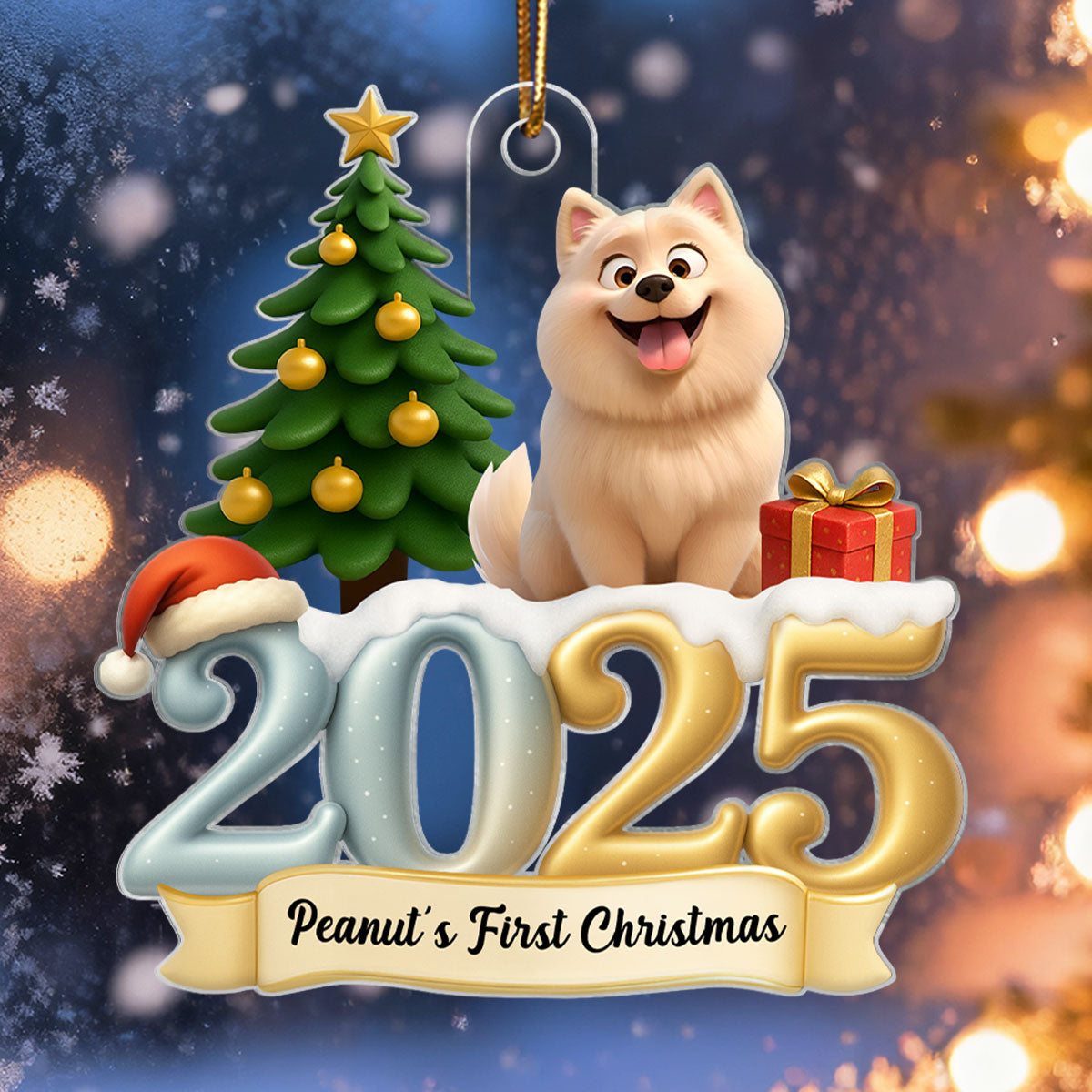 First Christmas In Our Forever Family - Personalized Acrylic Ornament - Unique Christmas Gift For Dog Lovers