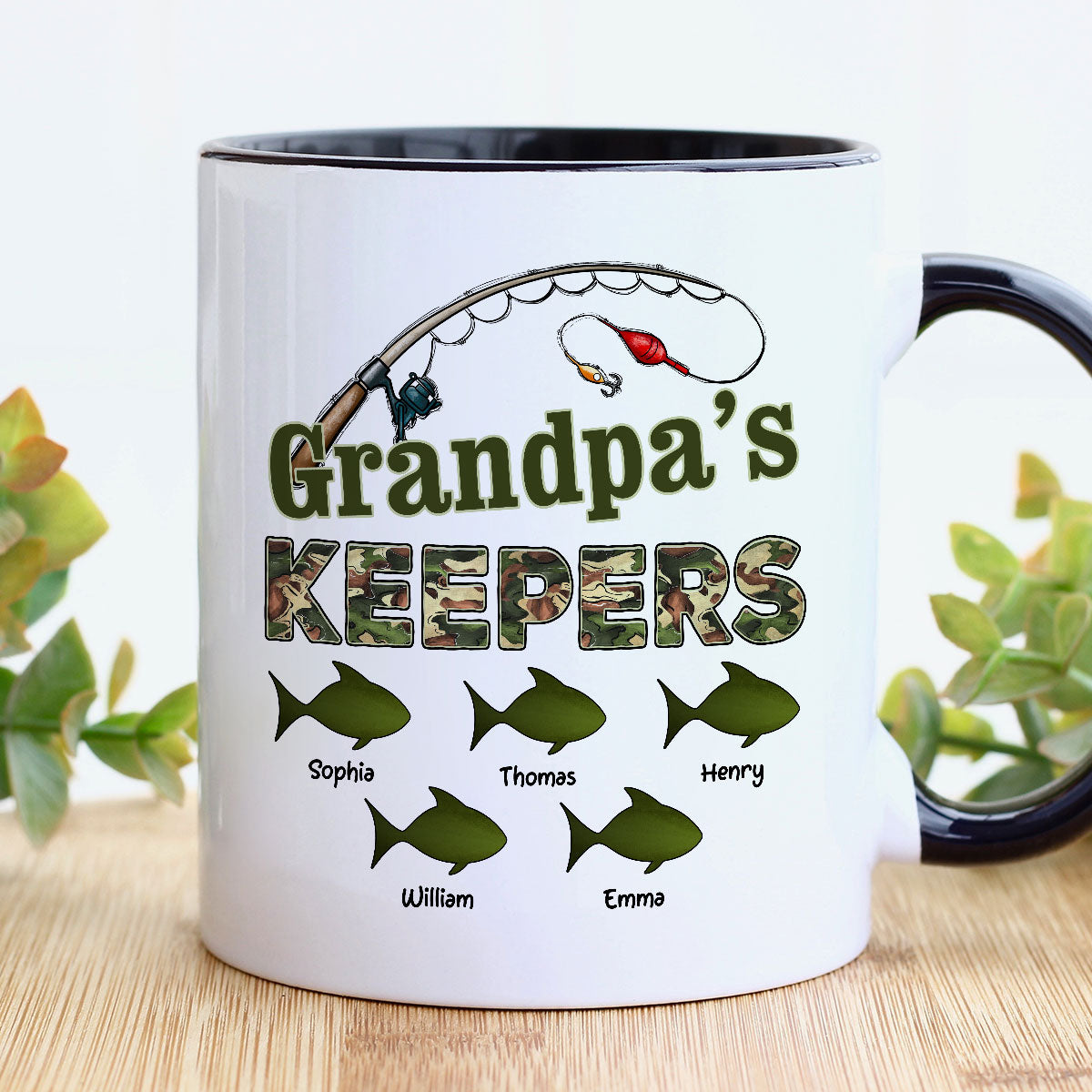 Fishing Grandpa's Keepers - Personalized Mug - Father's Day Gift For Grandpa, Dad