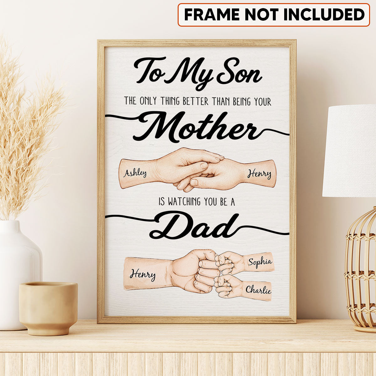 To My Son Watching You Be A Dad From Mom - Personalized Poster - Father's Day Gift For Son