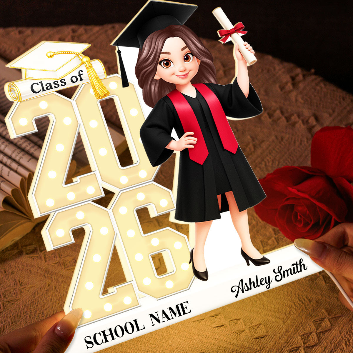Class Of 2026 2027 Senior 2D Flat - Personalized Light Box - Graduation Gift For Graduates, Daughter, Son