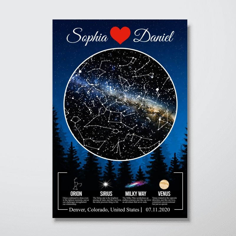 Trending Star Map By Date Couple - Personalized Poster - Anniversary Gift, Gift For Him, Her
