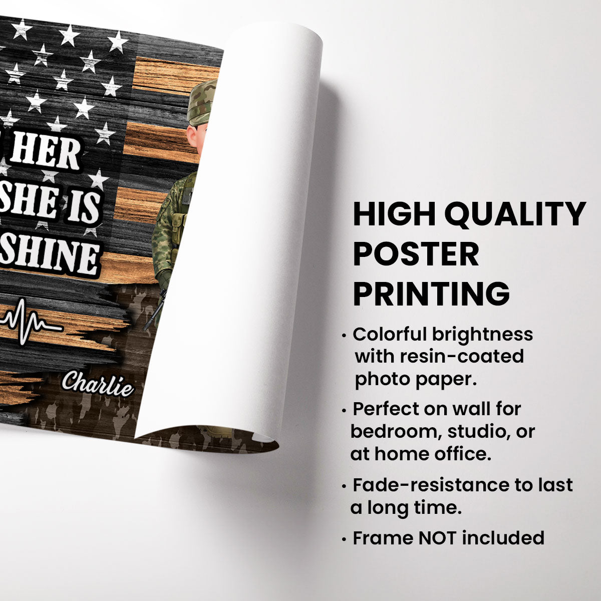 Custom Hero Couple Occupation Nation Flag - Personalized Poster - Heartfelt Gift for Him, for Her