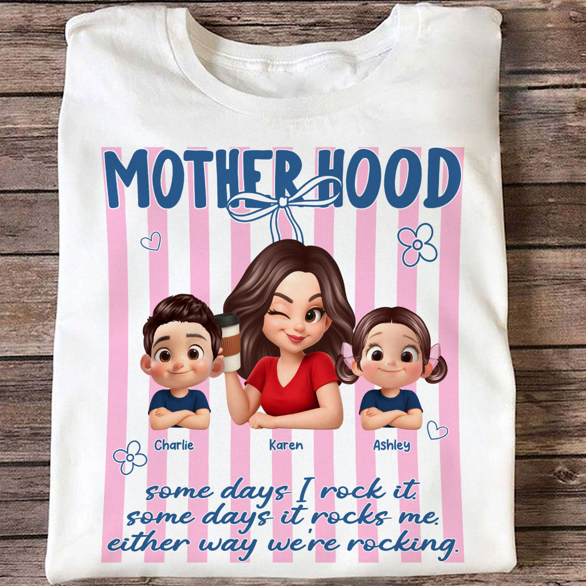 Rockin' the Motherhood - Personalized Shirt - Mother's Day Gift for Mom, Wife