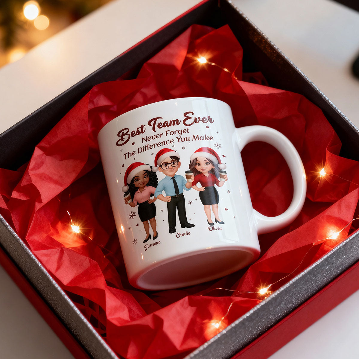 Best Team Ever Never Forget The Difference You Make - Personalized Mug - Christmas Gift For Colleagues, Coworkers, Boss