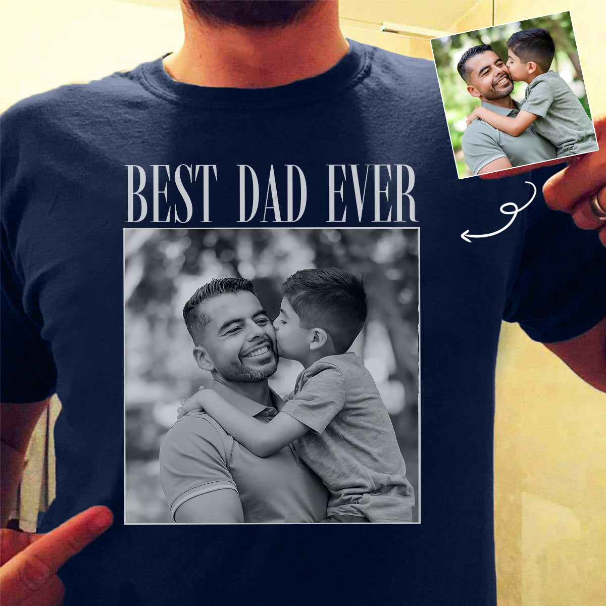 Custom Photo Dad Personalized Shirt - Father's Day Gift for Dad, Husband