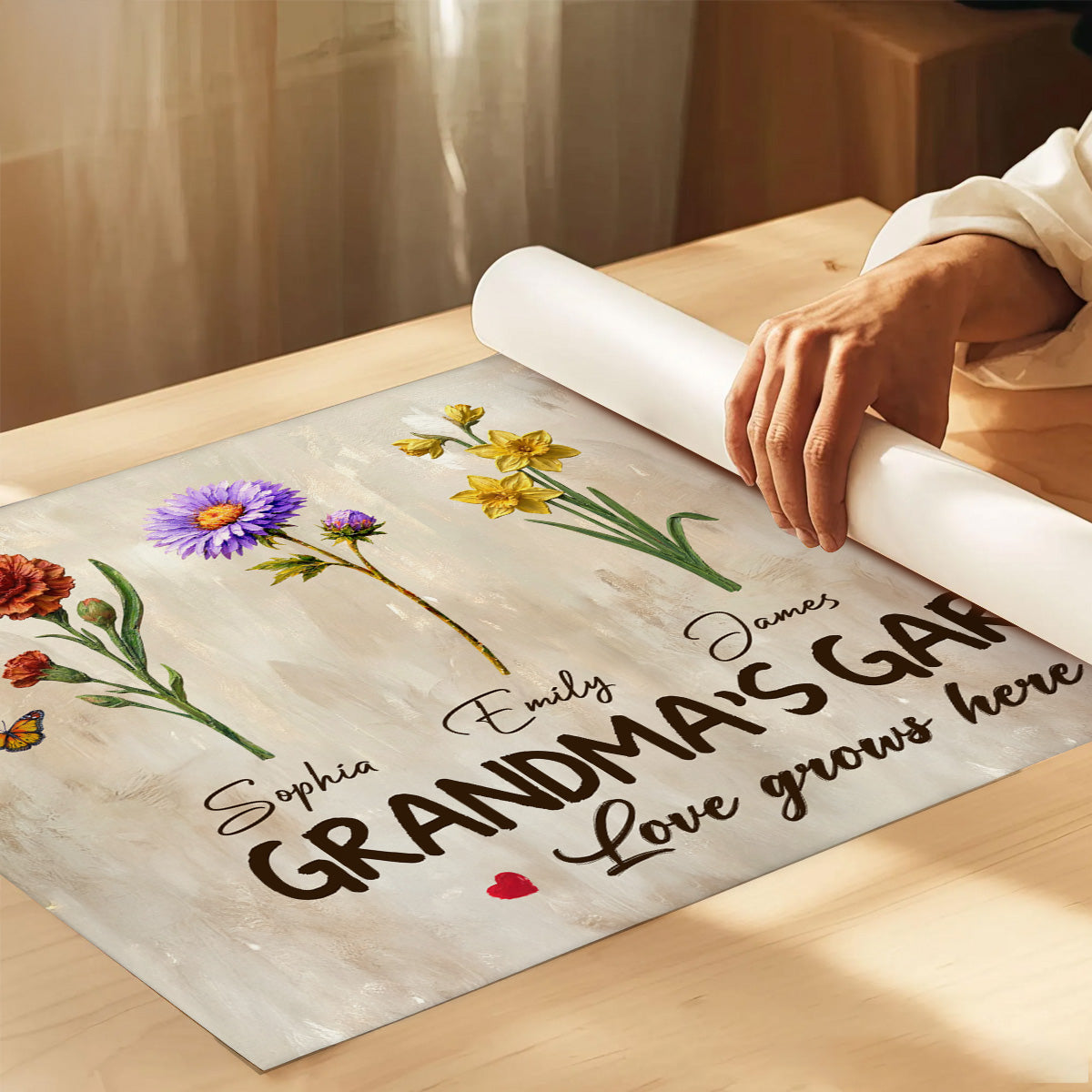 Endless Love Grandma's Garden Birth Month Flowers - Personalized Poster - Mother's Day Gift For Grandma, Mom